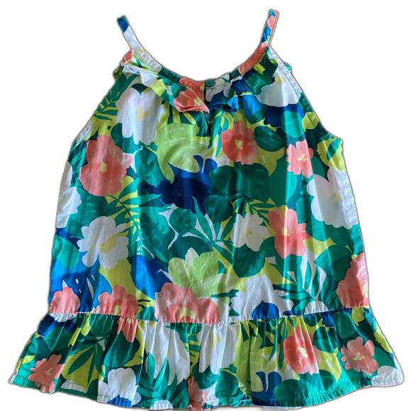 Gymboree Tropical Print Poplin Tank Girls' 7 - Picture 1 of 11